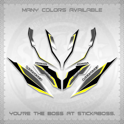 CLICK 125 V3 VARIO DECALS (2026 INDO HONEYCOMB DESIGN) STICKER DECALS By STICKABOSS (Copy)