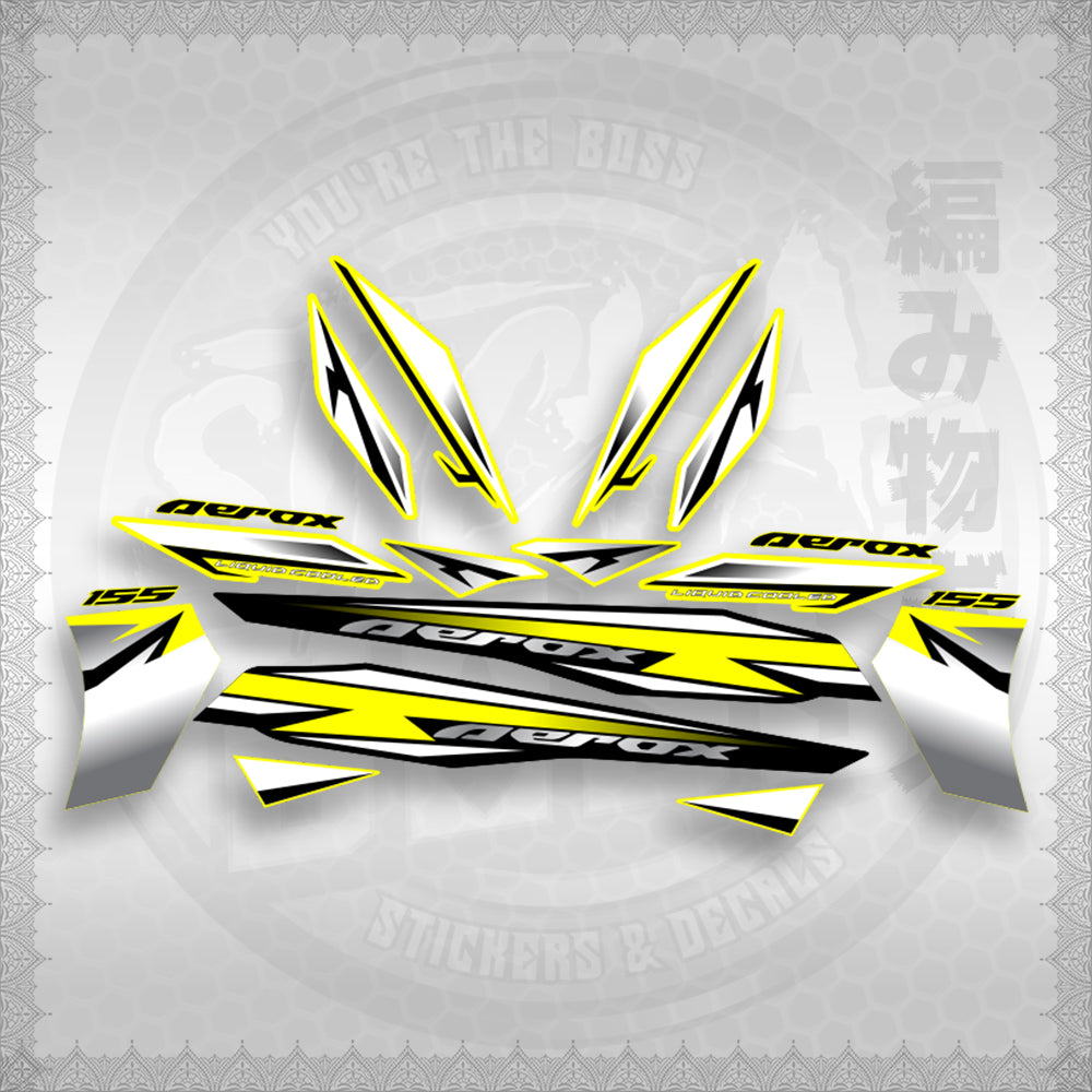 AEROX 155 V2 INDO-MALAY CONCEPT ( MALAYSIAN COMTOM 3 ) STICKER DECALS By STICKABOSS