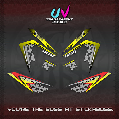 CLICK 125 V4 VIETNAM UV TRANSPARENT DECALS (2026 TERBARU MOTIF DESIGN) STICKER KITS BY STICKABOSS
