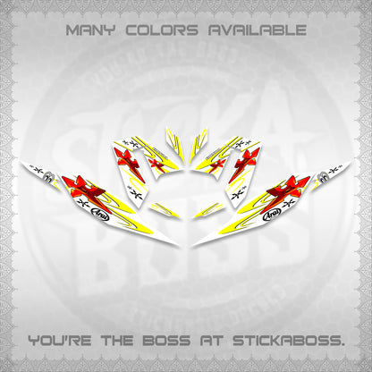 CLICK 125 V4 FOR WHITE DECALS (2026 ARAI STAR RACING DESIGN) STICKER DECALS By STICKABOSS