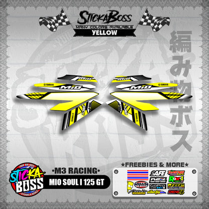MIO SOUL I 125 GT DECALS ( M3 RACING )【WITH FREEBIES】