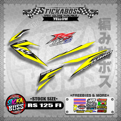 RS 125 FI Stock Decals (STOCK SIZE)【PREMIUM GLOSSY LAMINATED】