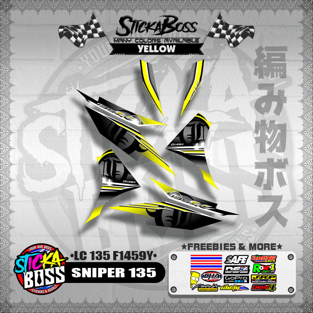 SNIPER 135 DECALS ( LC 135 F1459Y )【WITH FREEBIES】