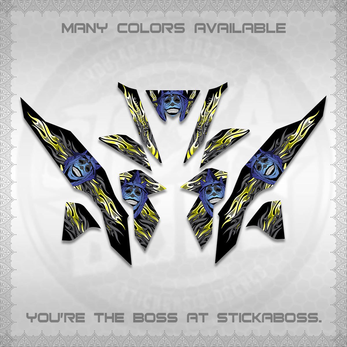CLICK V3 DECALS (SoloLevelingSmiley Design) STICKER DECALS By STICKABOSS