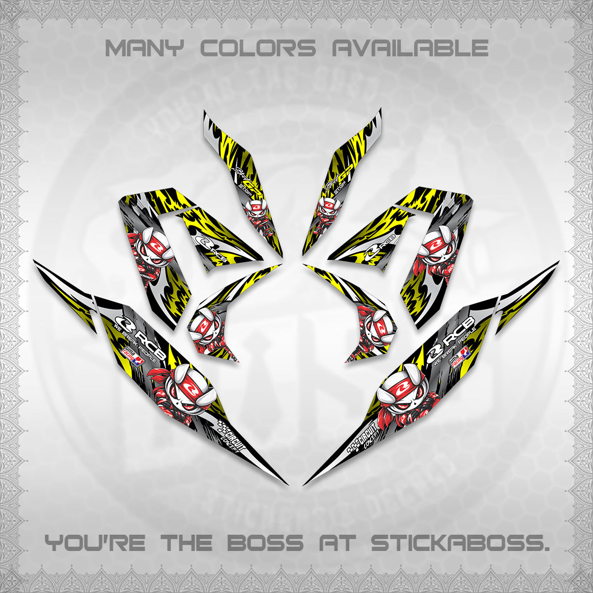 CLICK 125 V4 DECALS (2026 NEW RCB 2.0 DESIGN) STICKER KITS BY STICKABOSS