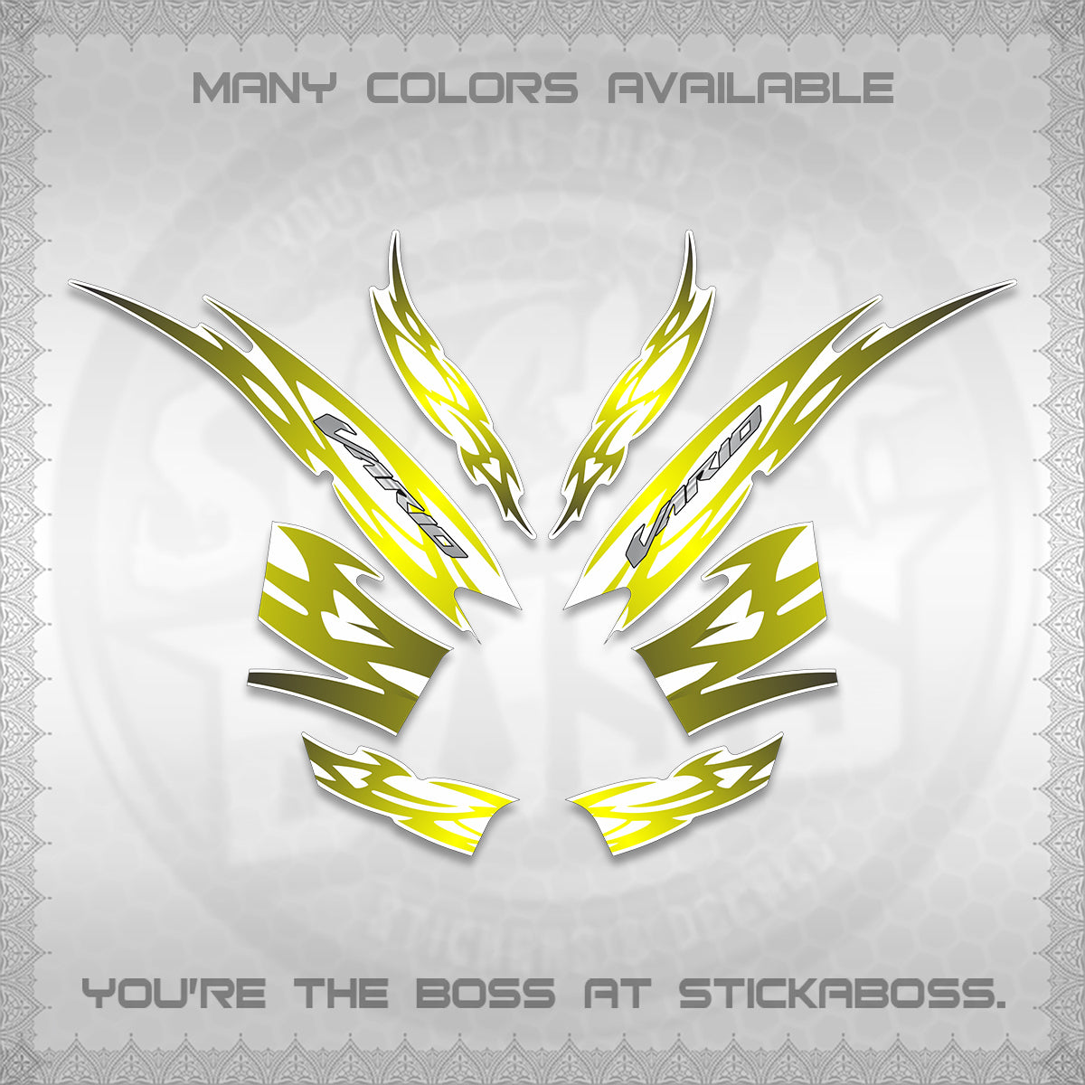 CLICK 125 V2 INDO STRIPING FOR WHITE DECALS (2026 NUSANTARA MOTIF) STICKER DECALS By STICKABOSS