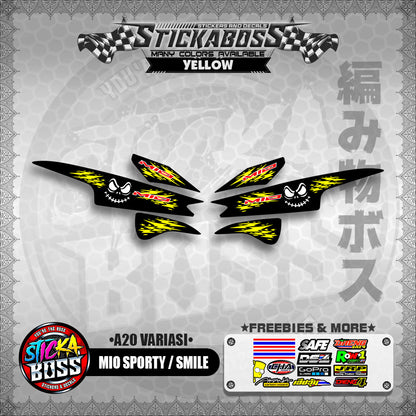 MIO SPORTY / SMILE INDO STICKER DECALS (  A20 VARIASI )【WITH FREEBIES】