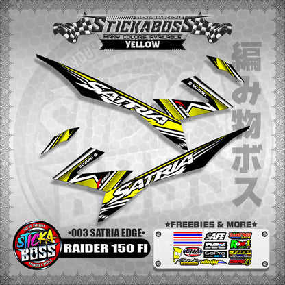 RAIDER 150 FI MALAYSIAN STICKER DECALS ( 003 SATRIA EDGE )【WITH FREEBIES】