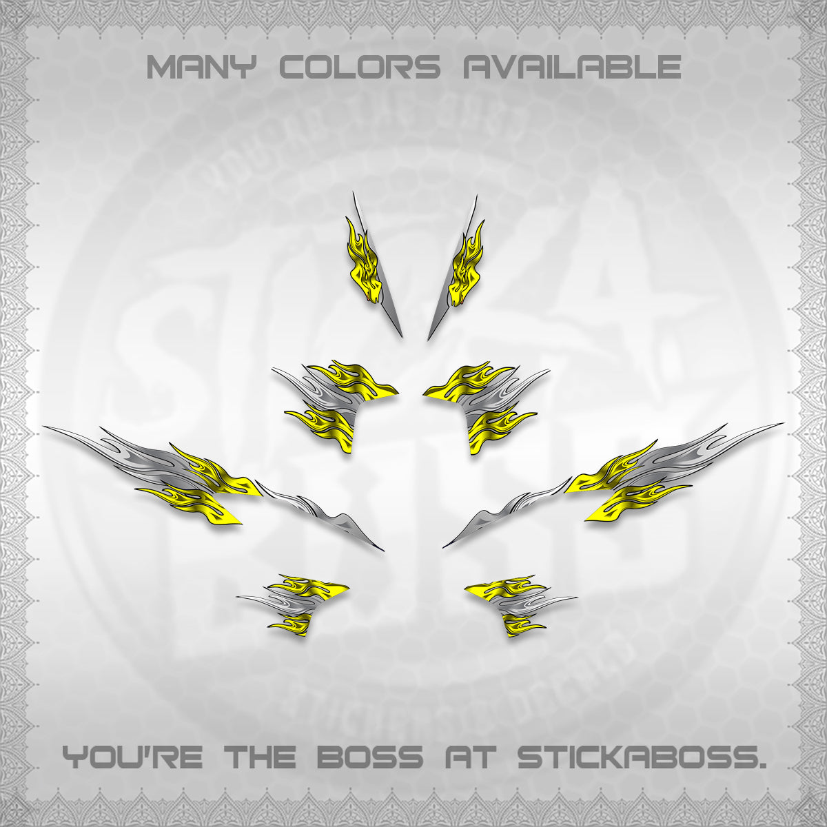 CLICK V2 STRIPING DECALS (2026 MODERN TRIBAL FIRE) STICKER KITS BY STICKABOSS