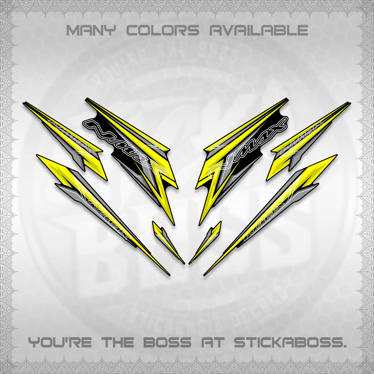 NMAX V2 DECALS (2024 NM 00-A1 STYLE) STICKER DECALS By STICKABOSS