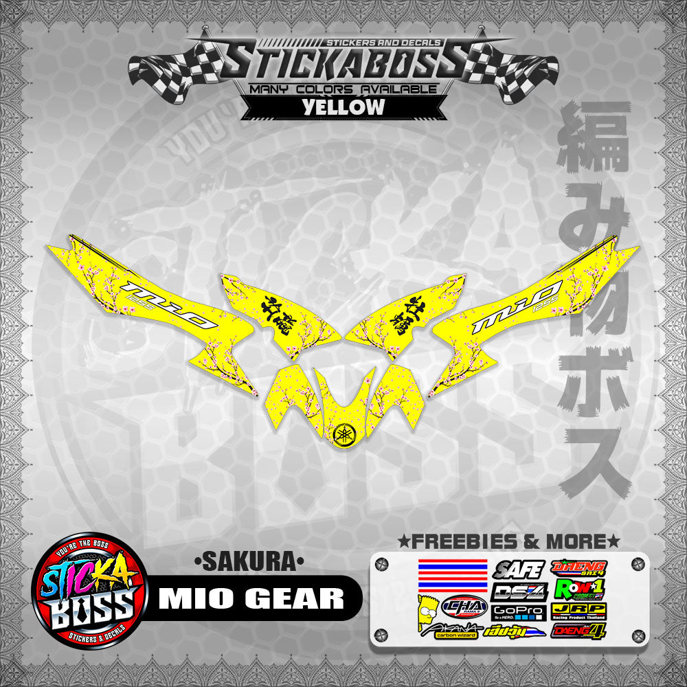 MIO GEAR STICKER DECALS ( SAKURA )【WITH FREEBIES】
