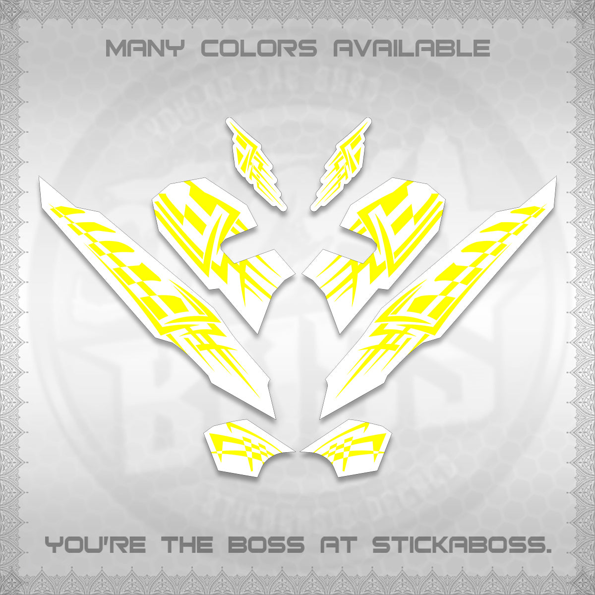 CLICK 125 V3 VARIO INDO-MALAY FOR WHITE DECALS (2026 TRIBAL LINES DESIGN) STICKER DECALS By STICKABOSS