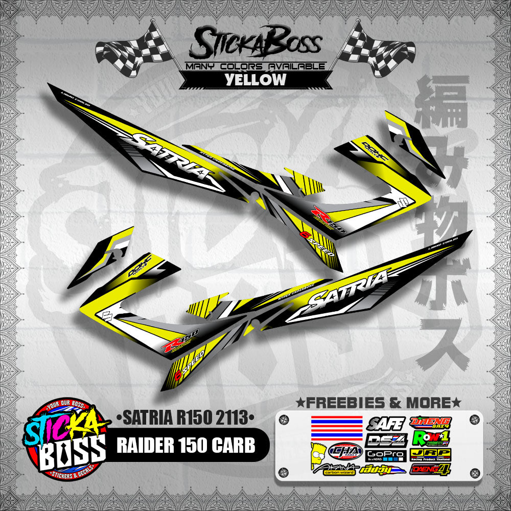 RAIDER 150 CARB DECALS ( SATRIA R150 2113 ) [ PREMIUM GLOSSY LAMINATED ]【WITH FREEBIES】