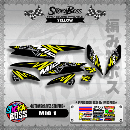 MIO 1 DECALS ( BUTTONSCRAVES STRIPING )【WITH FREEBIES】