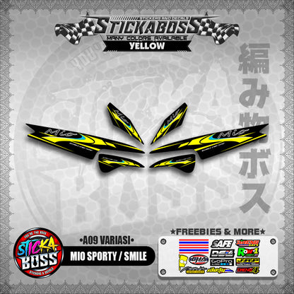 MIO SPORTY  SMILE INDO STICKER DECALS ( A9 VARIASI )【WITH FREEBIES】