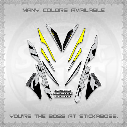 AEROX V3 ALPHA TURBO STOCK DECALS (STOCK DESIGN 2026)STICKER DECALS By STICKABOSS