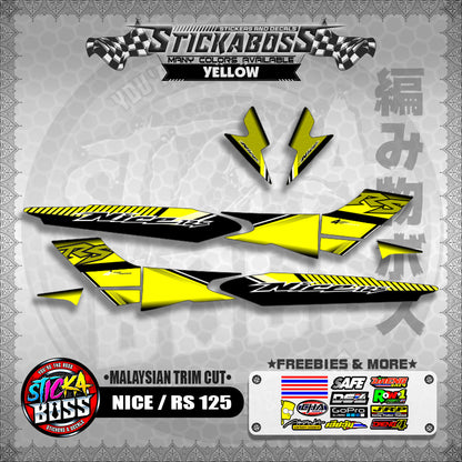 NICE / RS 125 STICKER DECALS ( MALAYSIAN TRIM CUT )【WITH FREEBIES】
