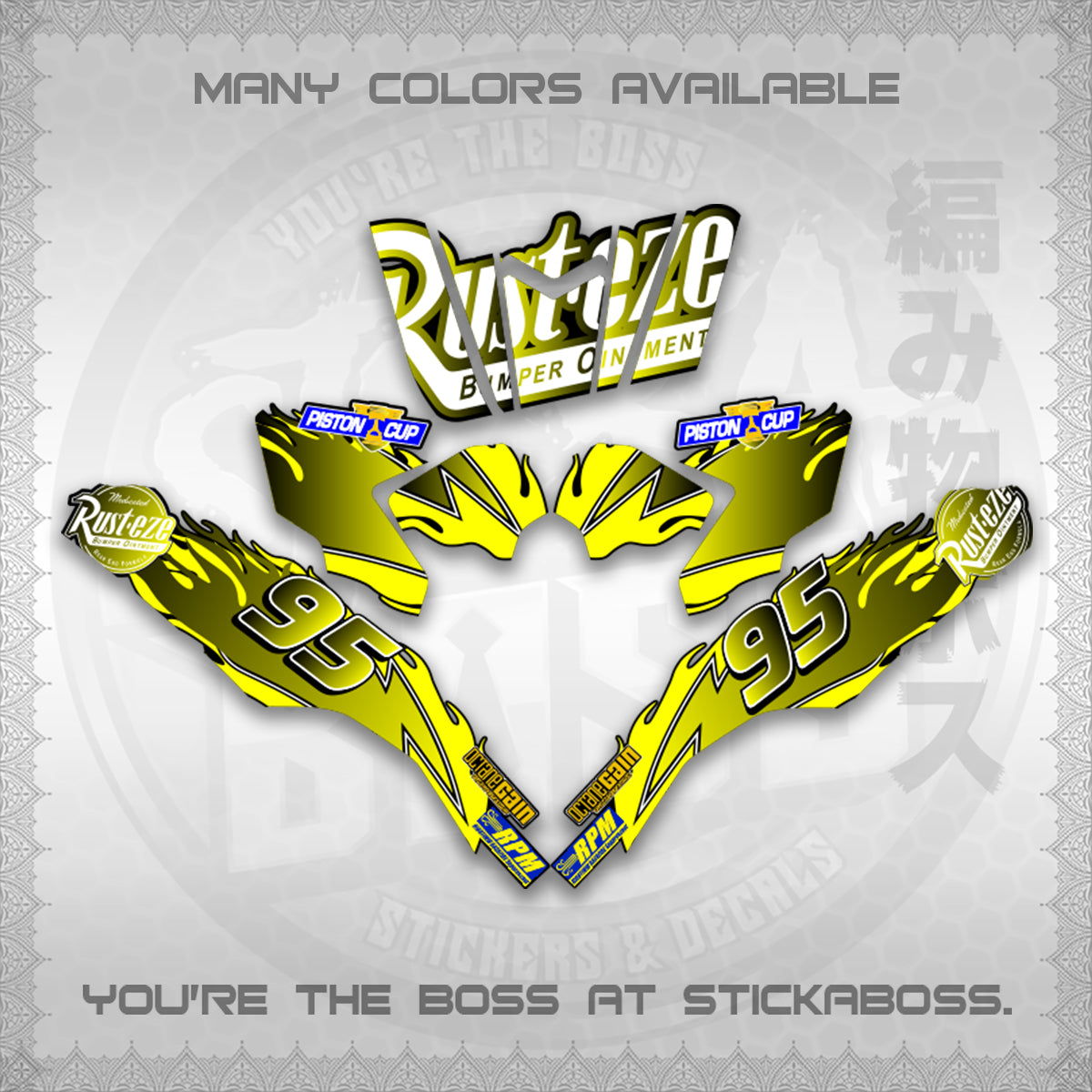 CLICK 125 V3 ( LIGHTING MCQUEEN DESIGN ) STICKER DECALS By STICKABOSS