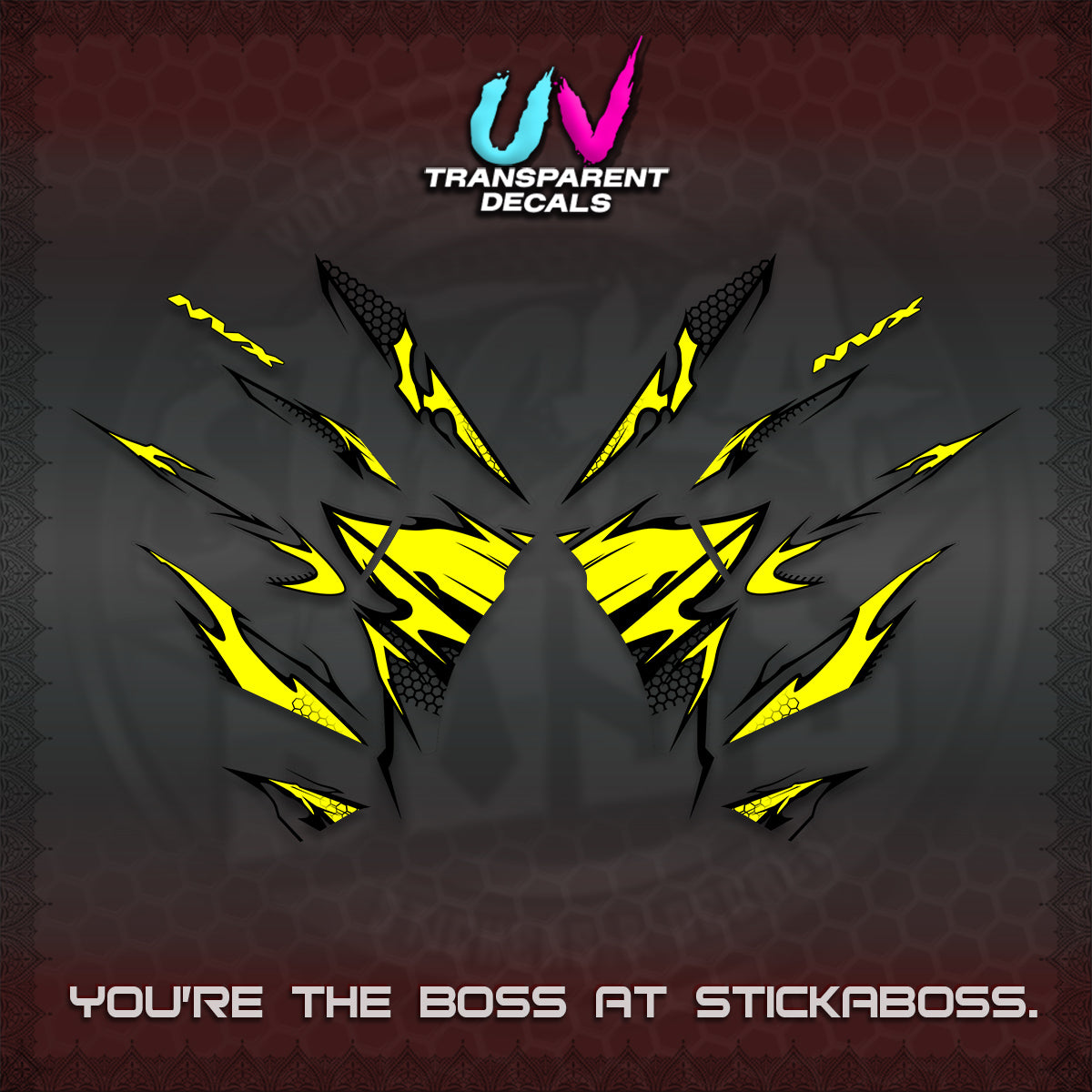 AEROX 155 V2 UV TRANSPARENT (VIETNAM STYLE-1 SPOT) FOR LIGHT COLORED COVER DECALS By STICKABOSS