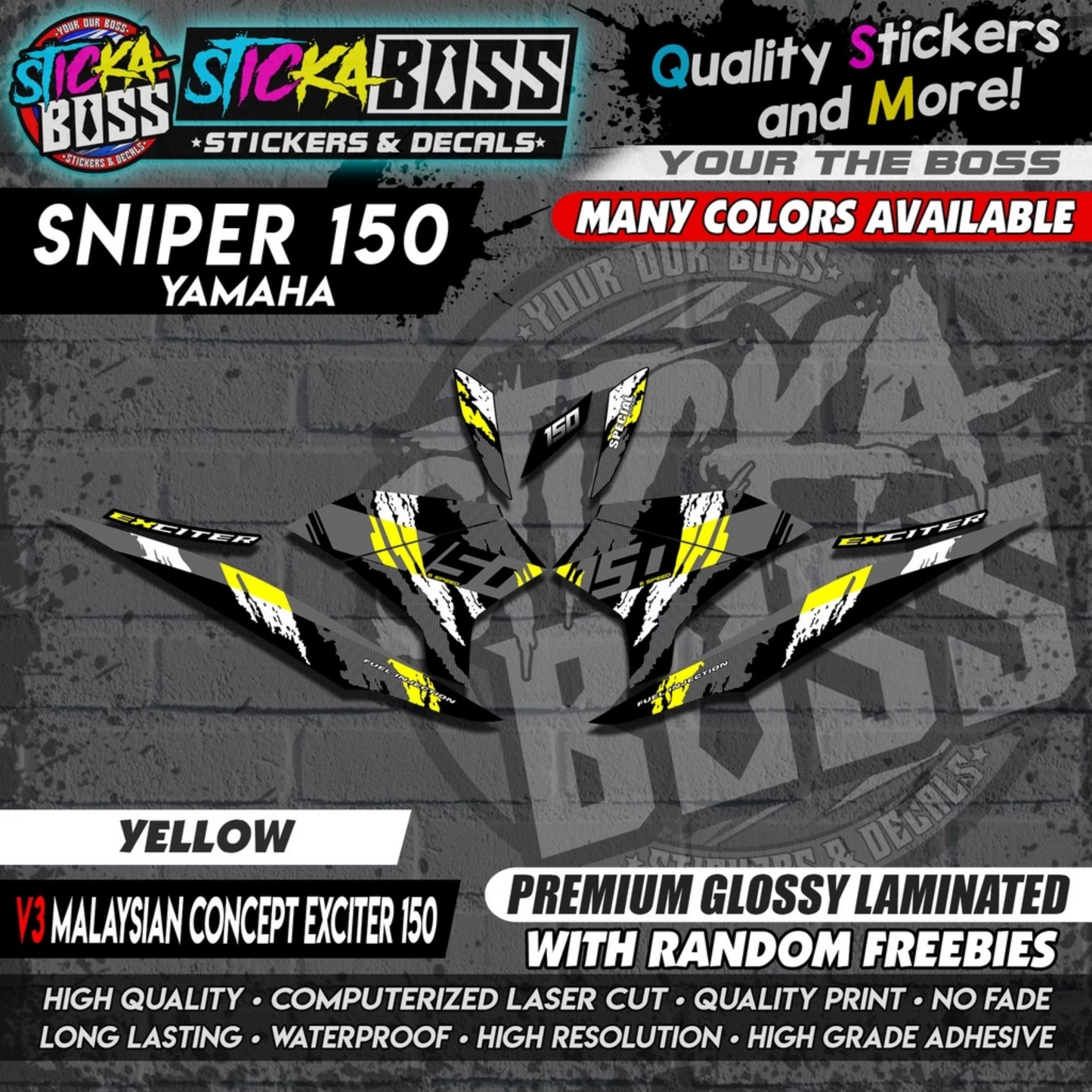 SNIPER 150 Decals 【 v3 Malaysian Concept EXCITER 150 】