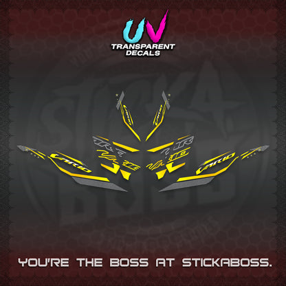 CLICK 125 V4 VARIO UV TRANSPARENT DECALS (2026 WHITE EDITION DESIGN) STICKER KITS By STICKABOSS