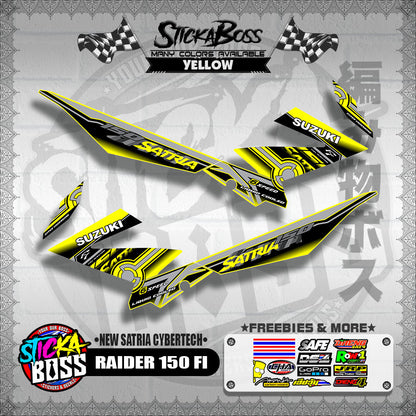 RAIDER 150 FI DECALS ( NEW SATRIA CYBERTECH )【WITH FREEBIES】