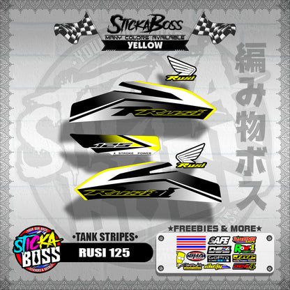 RUSI 125 DECALS ( TANK STRIPES )【WITH FREEBIES】