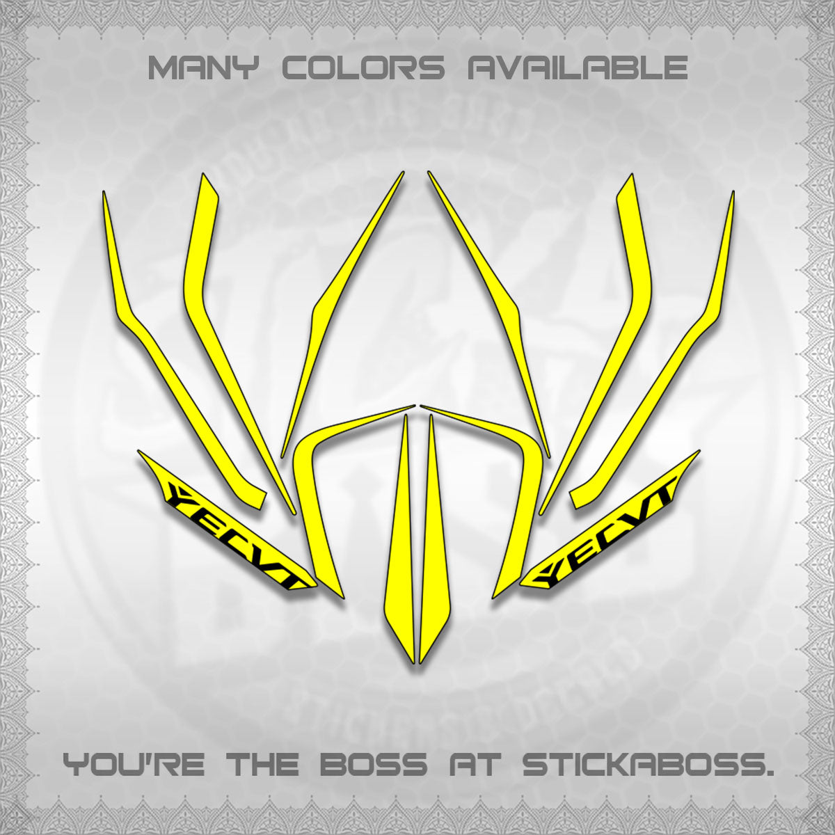 AEROX V3 STRIPING DECALS (TURBO YECVT)STICKER DECALS By STICKABOSS