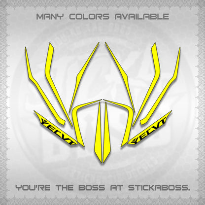 AEROX V3 STRIPING DECALS (TURBO YECVT)STICKER DECALS By STICKABOSS