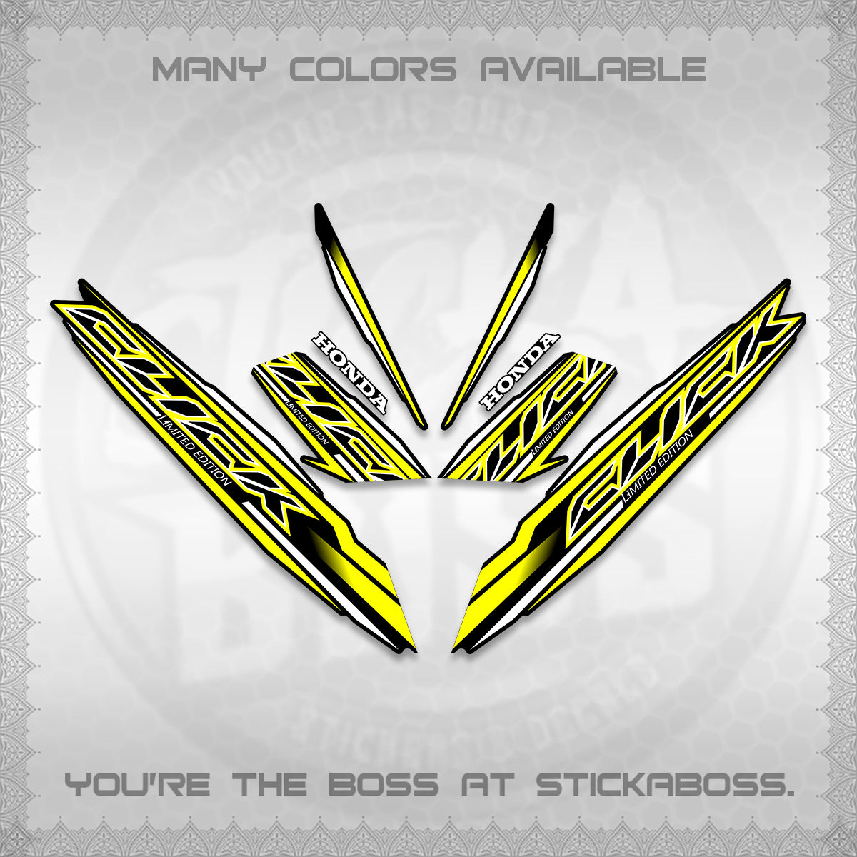 CLICK 125 V3 INDO DECALS (2024 SV 13-A2 STYLE) STICKER KITS By STICKABOSS