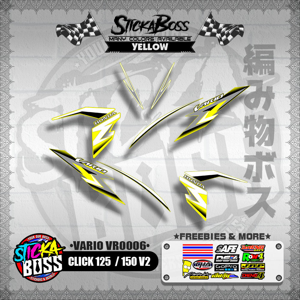 CLICK 125 /150 V2 DECALS ( VARIO VR0006 )【WITH FREEBIES】