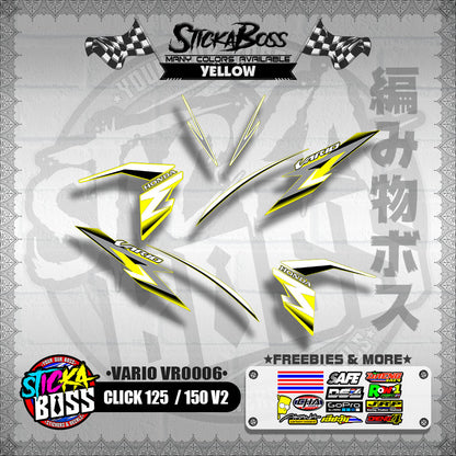 CLICK 125 /150 V2 DECALS ( VARIO VR0006 )【WITH FREEBIES】