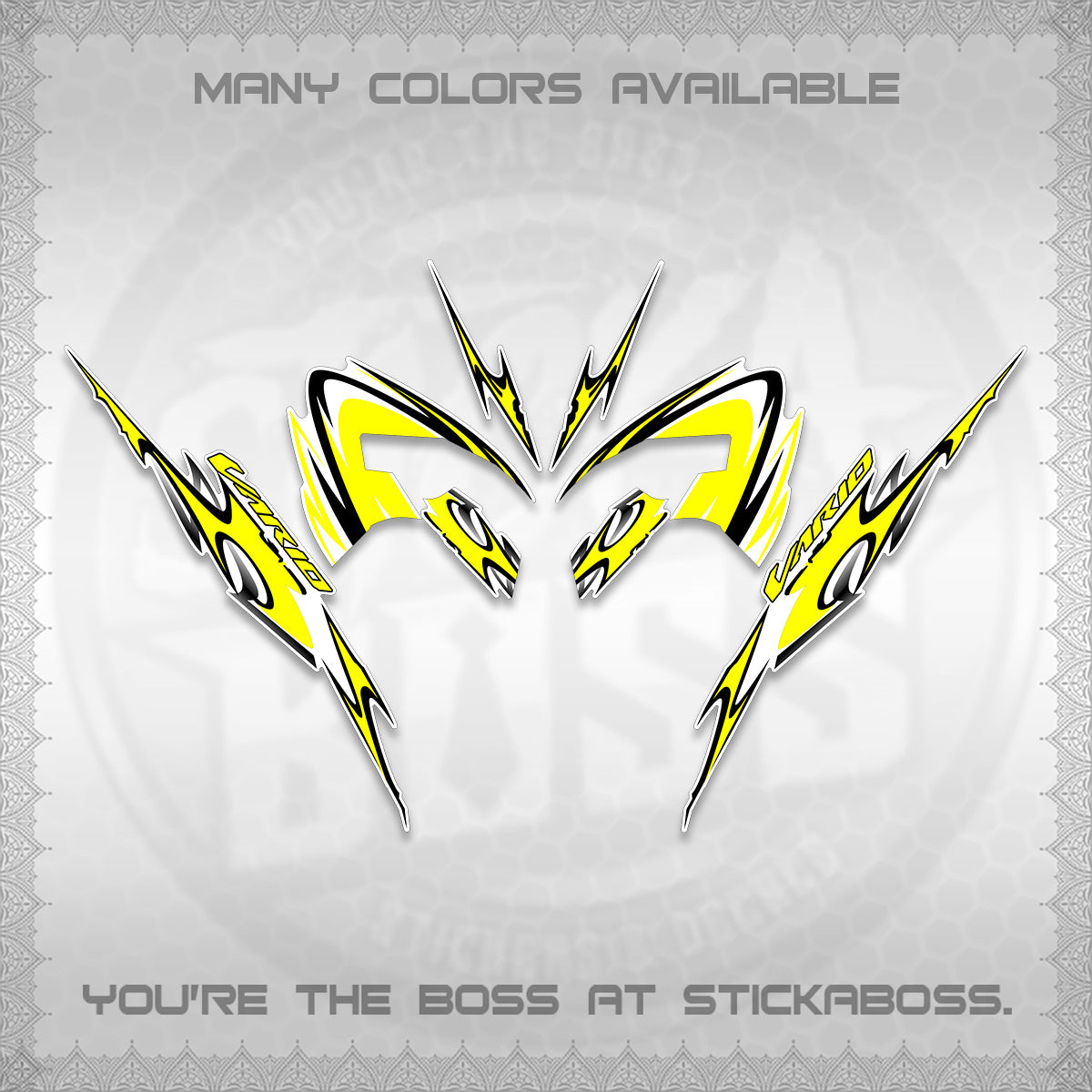 CLICK 125 V3 VARIO STRIPING FOR WHITE DECALS (2026 NEW LED DESIGN) STICKER KITS By STICKABOSS