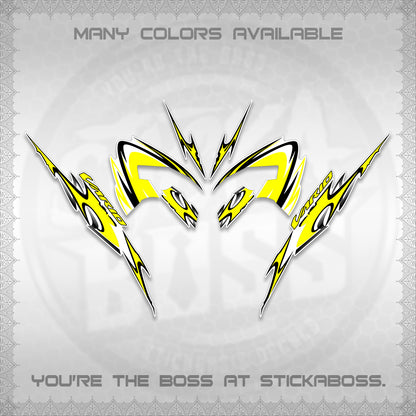 CLICK 125 V3 VARIO STRIPING FOR WHITE DECALS (2026 NEW LED DESIGN) STICKER KITS By STICKABOSS