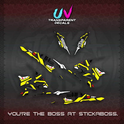 CLICK V2 UV TRANSPARENT VARIO DECALS (RX-O UNICORN GD)STICKER DECALS By STICKABOSS