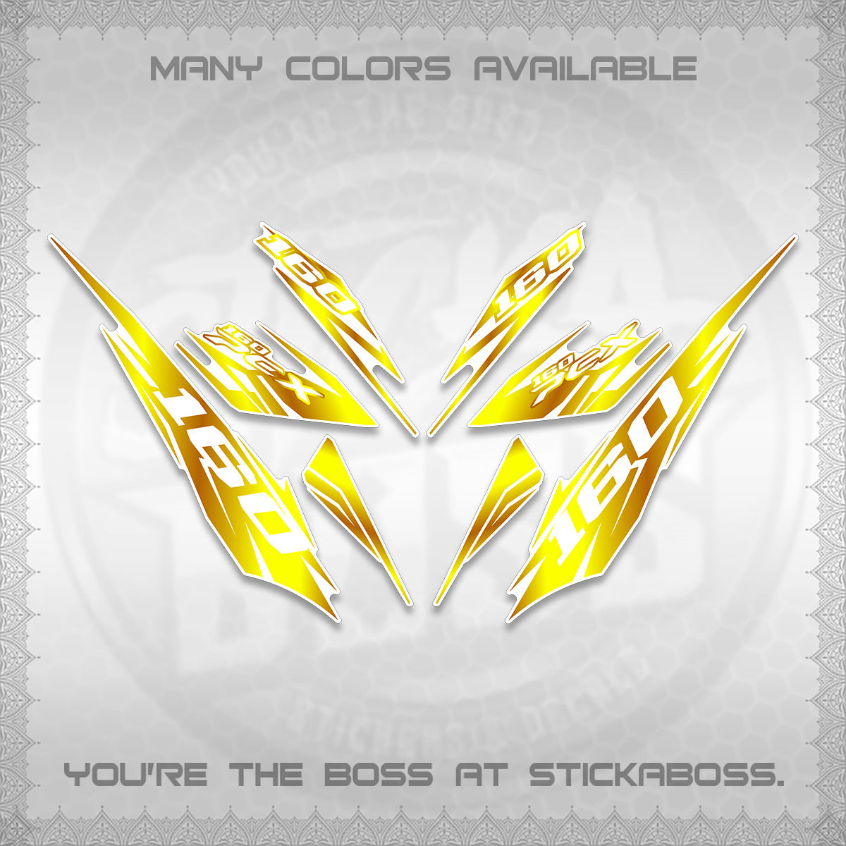 PCX 150 160 INDO FOR WHITE DECALS (2026 NEW 08 DESIGN) STICKER DECALS By STICKABOSS