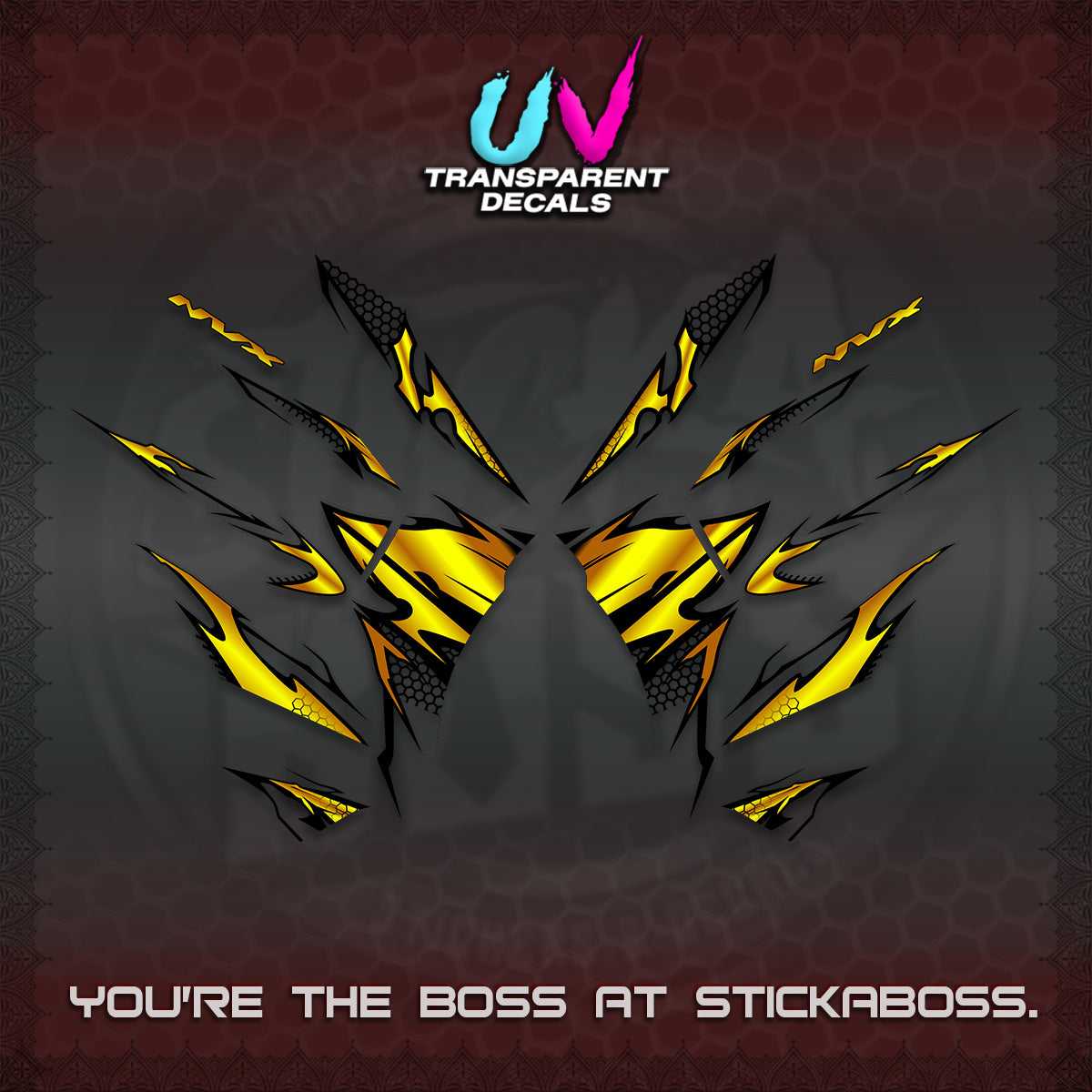 AEROX 155 V2 UV TRANSPARENT (VIETNAM STYLE-1 SPOT) FOR LIGHT COLORED COVER DECALS By STICKABOSS