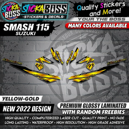 Suzuki Smash 115 Stock Decals (NEW 2022 DESIGN)【WITH FREEBIES】