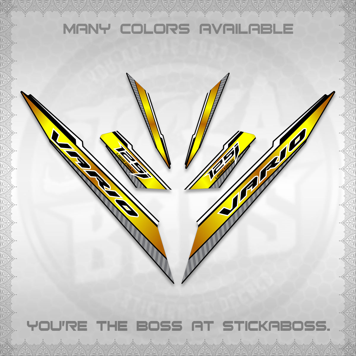 CLICK 125 V3 VARIO DECALS (2024 SV 12-A1 STYLE) STICKER DECALS By STICKABOSS