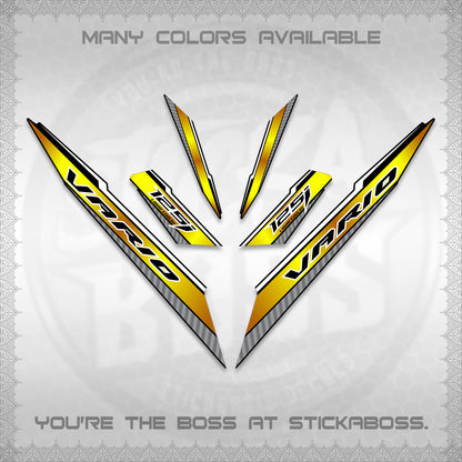 CLICK 125 V3 VARIO DECALS (2024 SV 12-A1 STYLE) STICKER DECALS By STICKABOSS