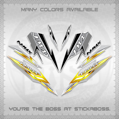 NMAX V2 FOR WHITE DECALS (2026 VARIO STYLE) STICKER DECALS By STICKABOSS