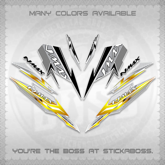 NMAX V2 FOR WHITE DECALS (2026 VARIO STYLE) STICKER DECALS By STICKABOSS