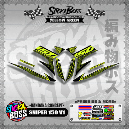 SNIPER 150 V1 DECALS ( BANDANA CONCEPT )【WITH FREEBIES】