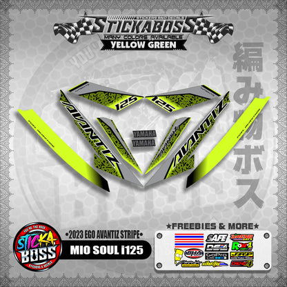 MIO SOUL I 125 STICKER DECALS ( 2023 EGO AVANTIZ STRIPE )【WITH FREEBIES】