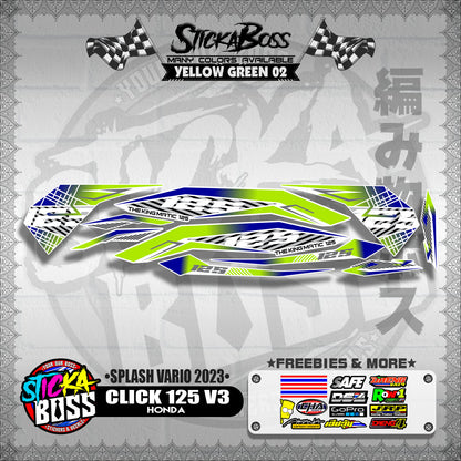CLICK 125 V3 STOCK DECALS ( SPLASH VARIO 2023 )【WITH FREEBIES】