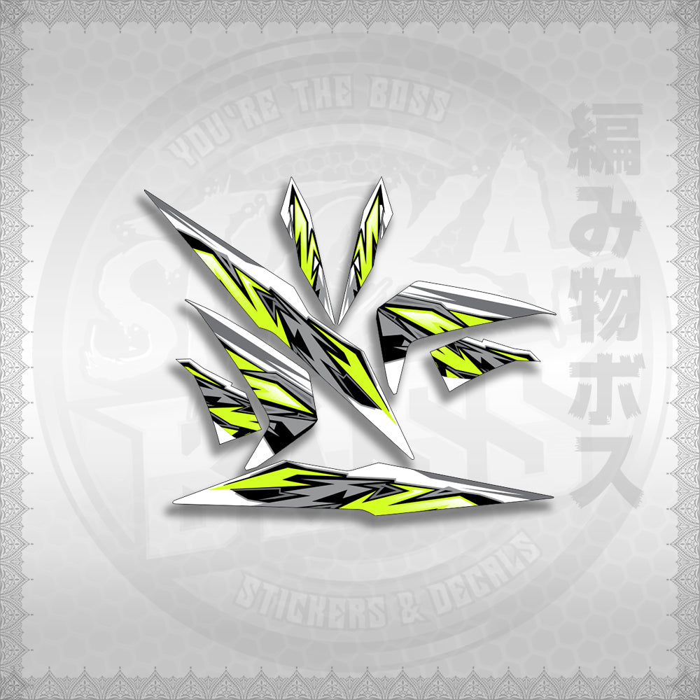 STICKER DECALS for BEAT 110 V2 (BV2INMAFOWHSTMODE) By STICKABOSS (SOFIE LAMINATED WATERPROOF)