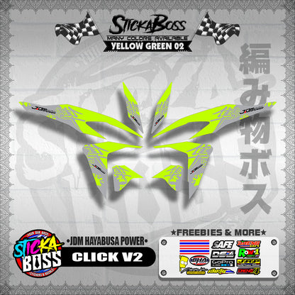CLICK V2 DECALS ( JDM HAYABUSA POWER )【WITH FREEBIES】