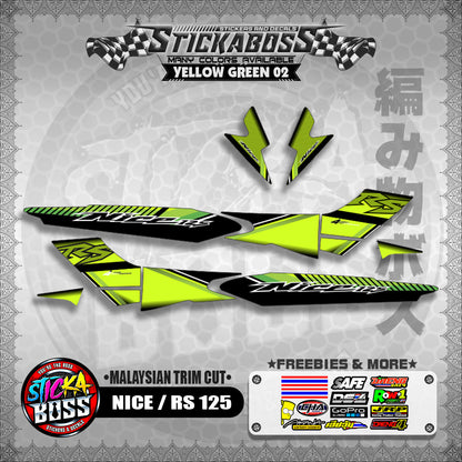 NICE / RS 125 STICKER DECALS ( MALAYSIAN TRIM CUT )【WITH FREEBIES】