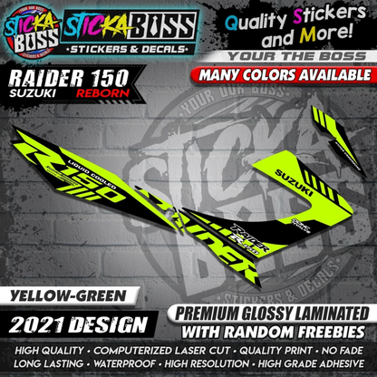 Suzuki Raider 150 Reborn Stock Decals ( 2021 Design )【WITH FREEBIES】