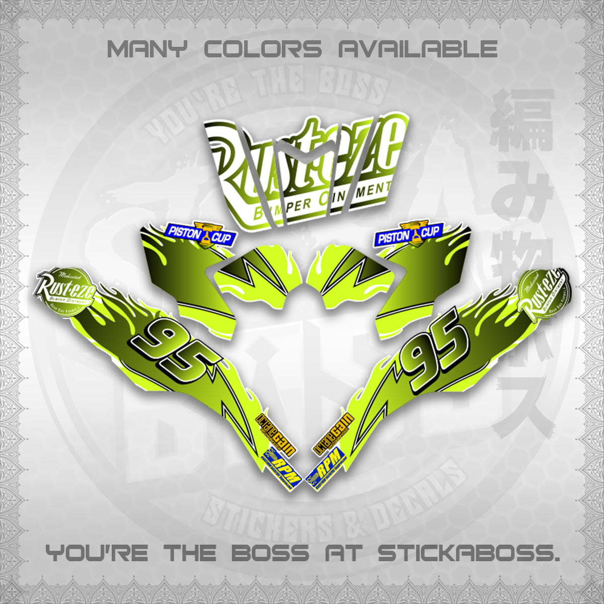 CLICK 125 V3 ( FOR WHITE LIGHTING MCQUEEN DESIGN ) STICKER DECALS By STICKABOSS